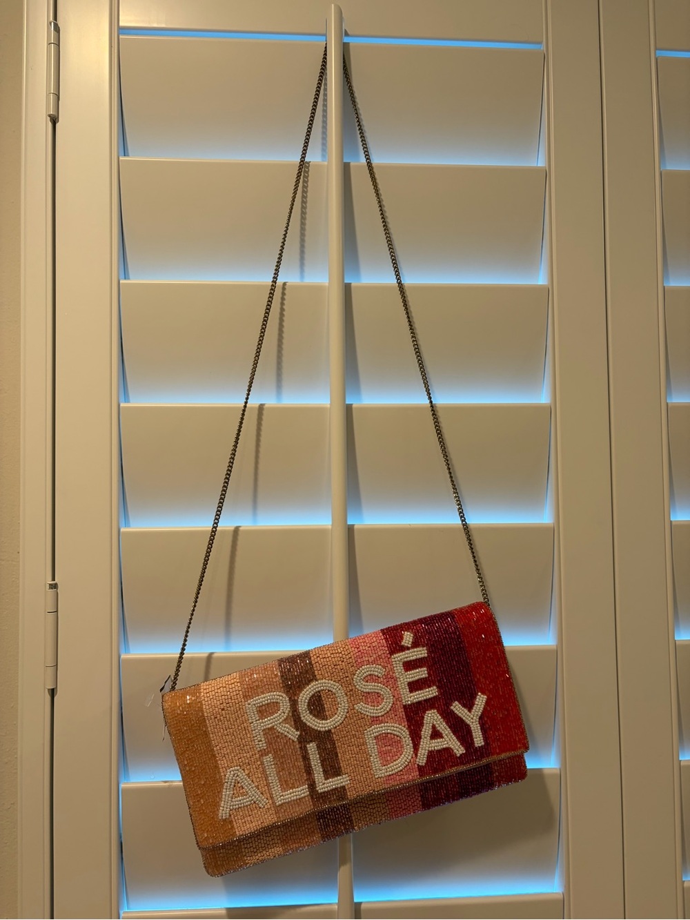 Rosé All Day Beaded Clutch - Pink Multi